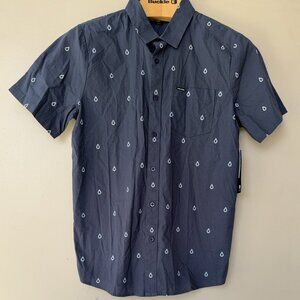 Volcom - Patterson Short Sleeve Woven Shirt - Faded Navy Men's Medium NWT